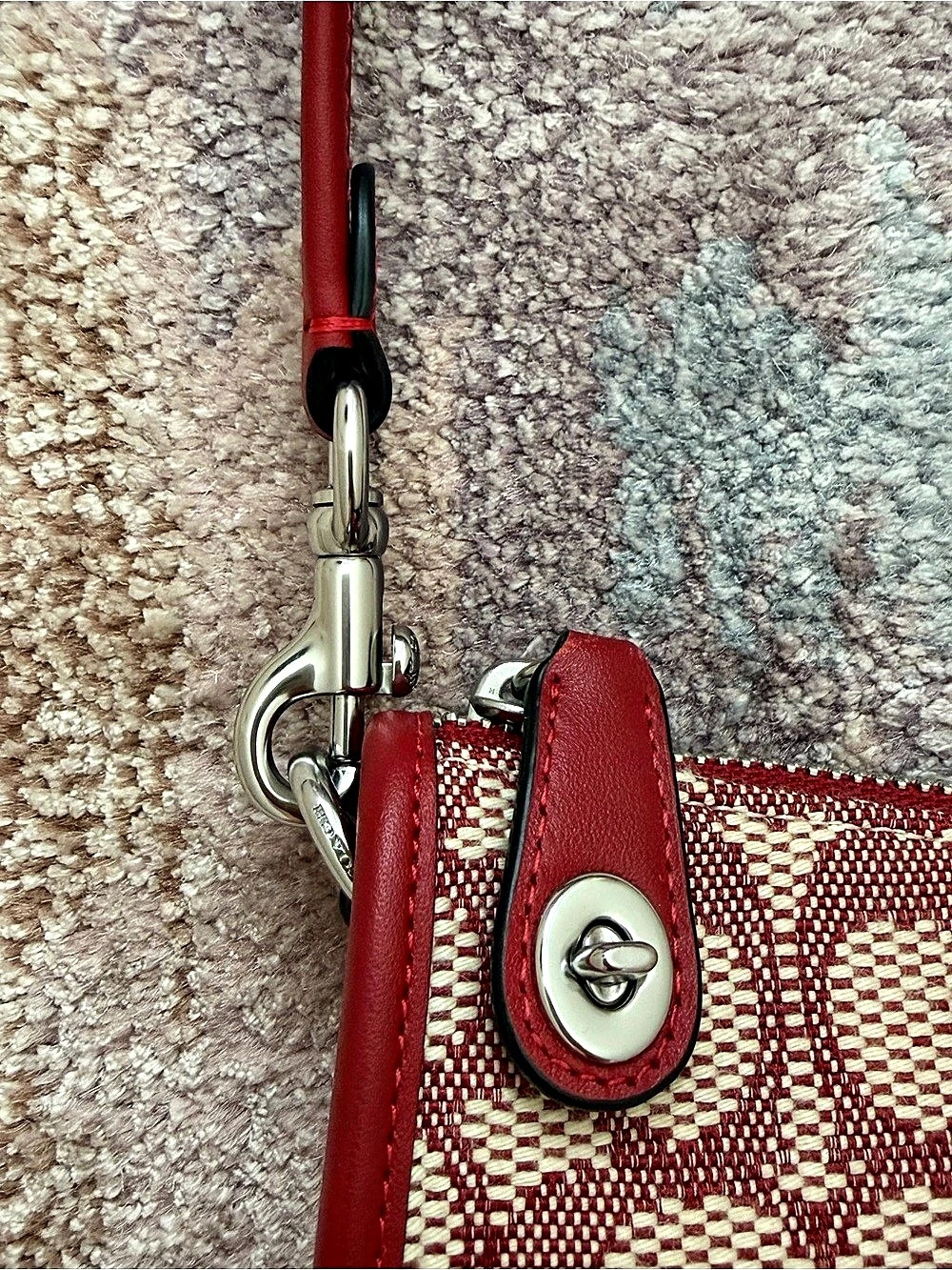 Coach The Swinger Bag Limited Re-Edition 1987 Red & White Like New - Picture 4 of 8